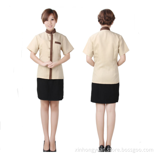 Custom hotel cleaning staff uniform design